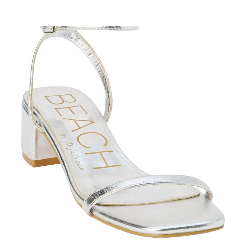 NEW BEACH BY MATISSE women's belle heeled sandals in silver